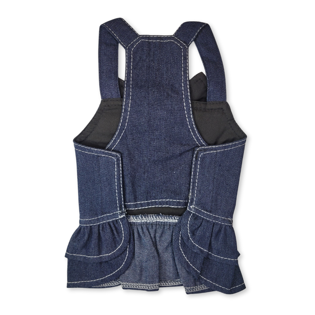 Get It Sexxy - Embellished Denim Bow Dress