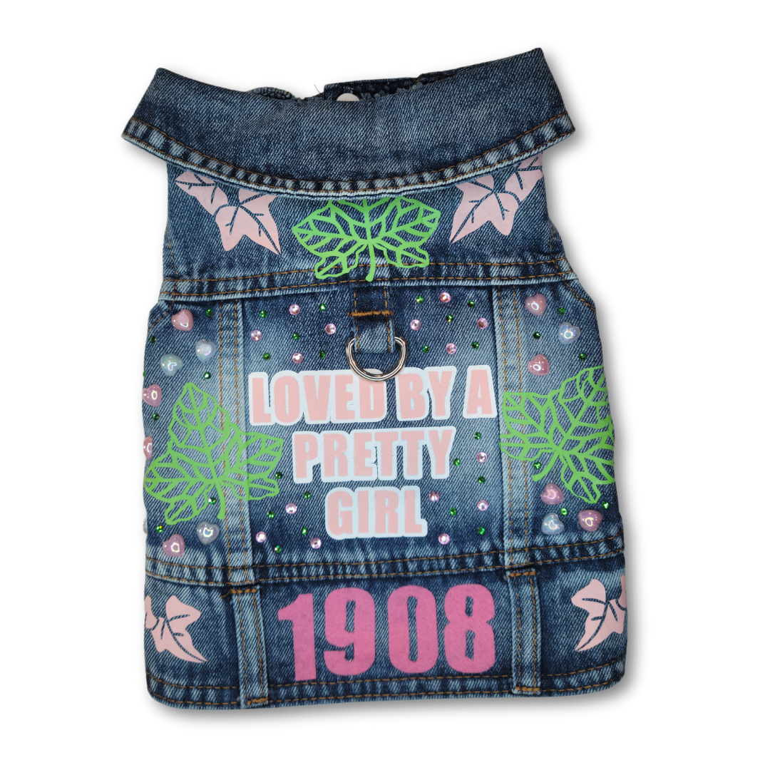Bling AKA Inspired - Embellished Denim Pet Jacket