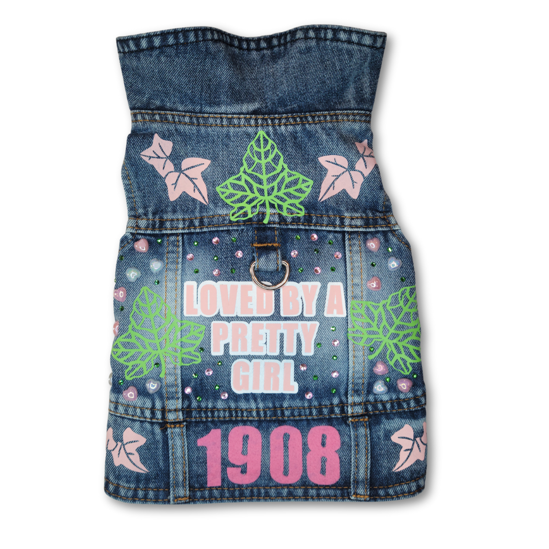 Bling AKA Inspired - Embellished Denim Pet Jacket