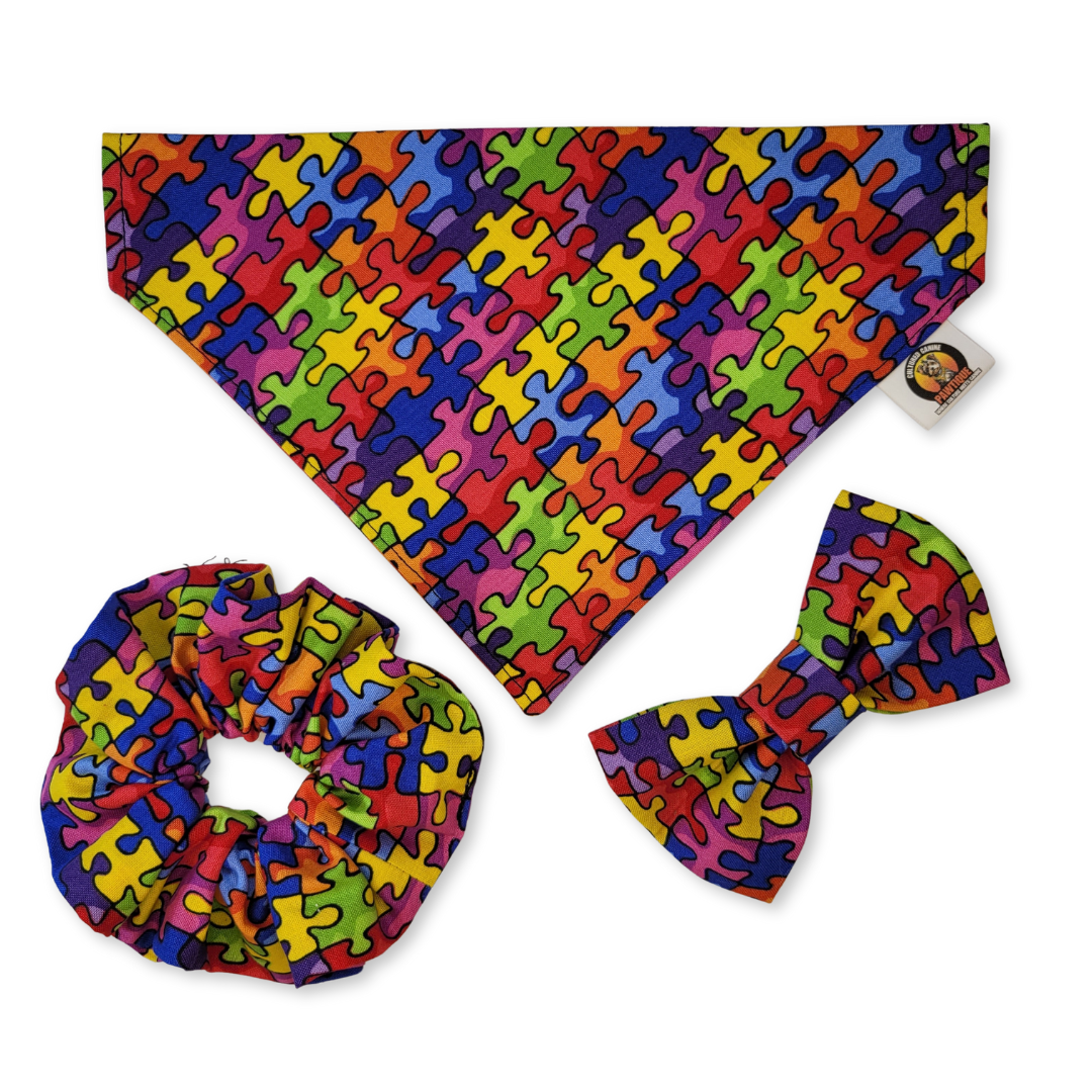 Autism Awareness Scrunchie