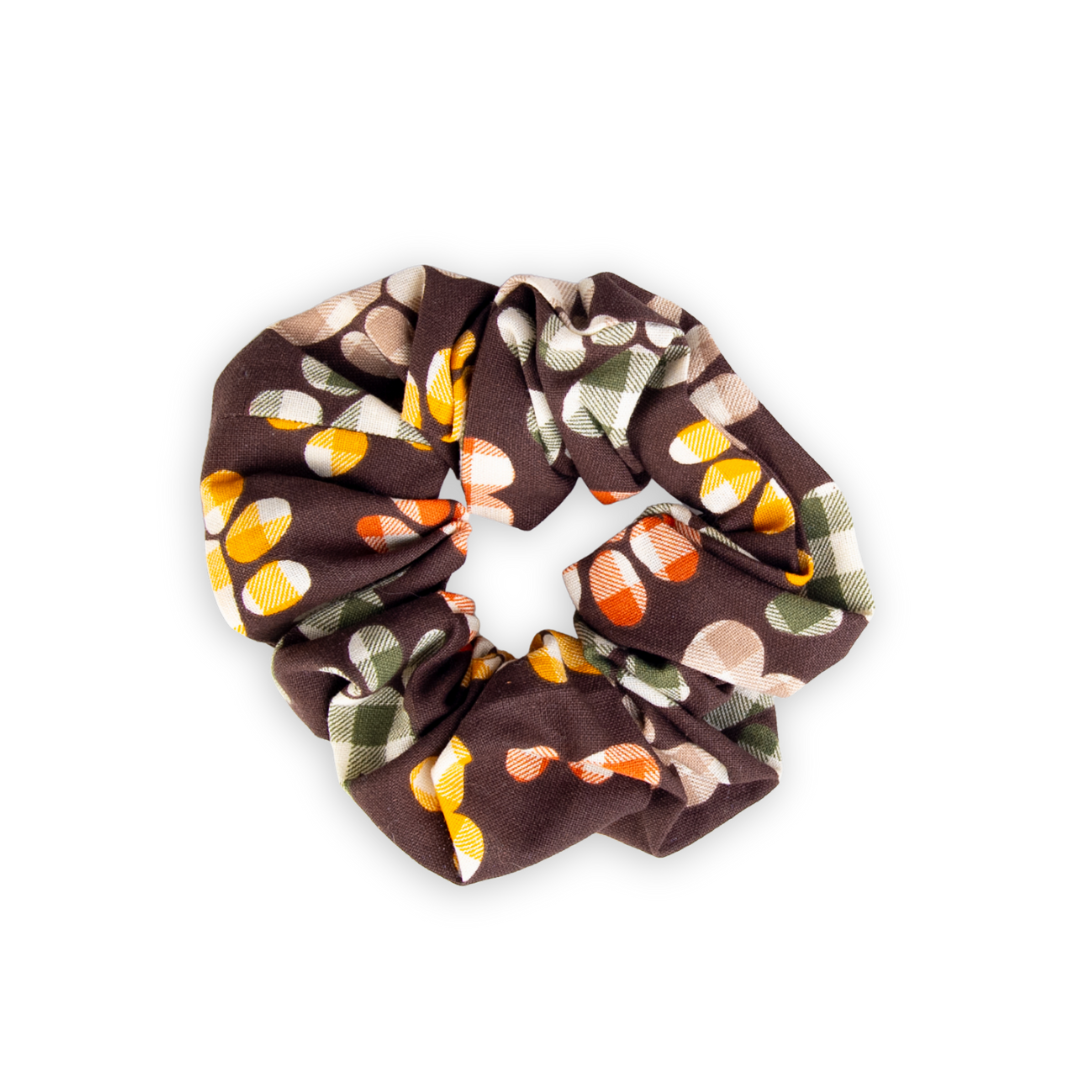 Autumn Pet Footprint Hair Scrunchie