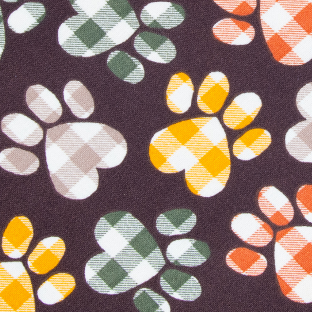 Autumn Pet Footprint Hair Scrunchie