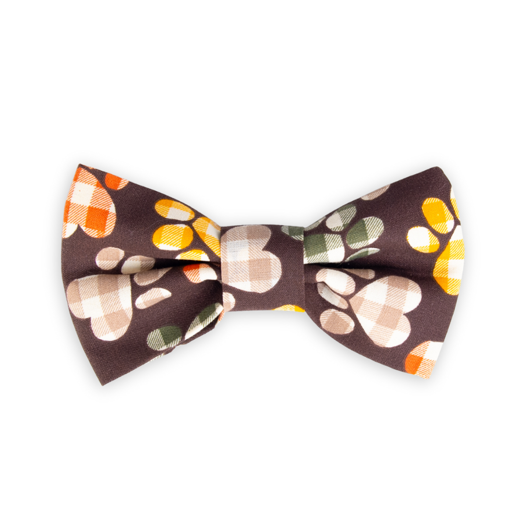 Autumn Pet Footprint Pet Bow Tie