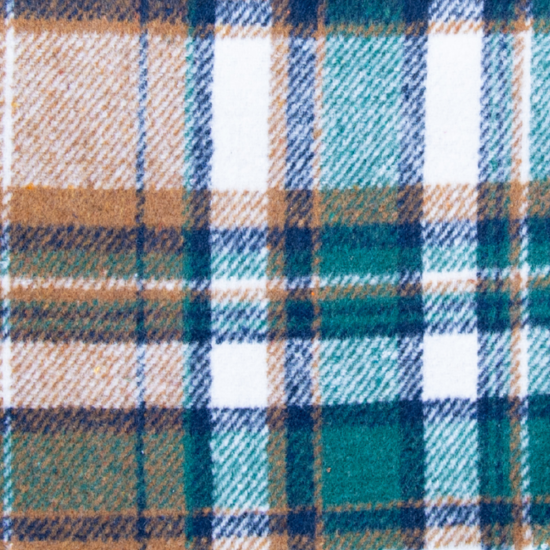 Brown Plaid Flannel Fluffy Pet Hair Bow