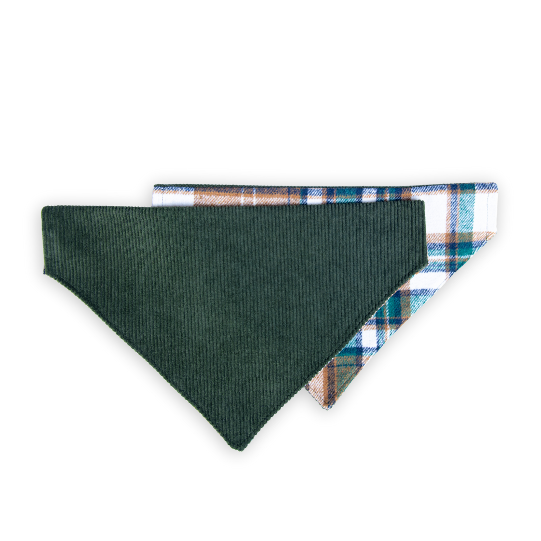 Plaid Winter Reversible Pet Bandana