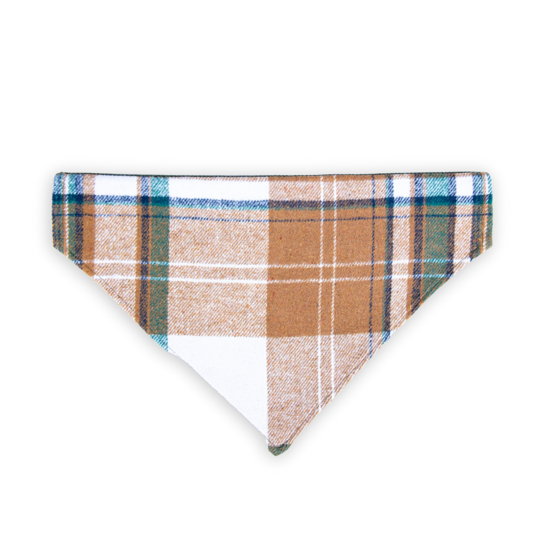 Plaid Winter Reversible Pet Bandana