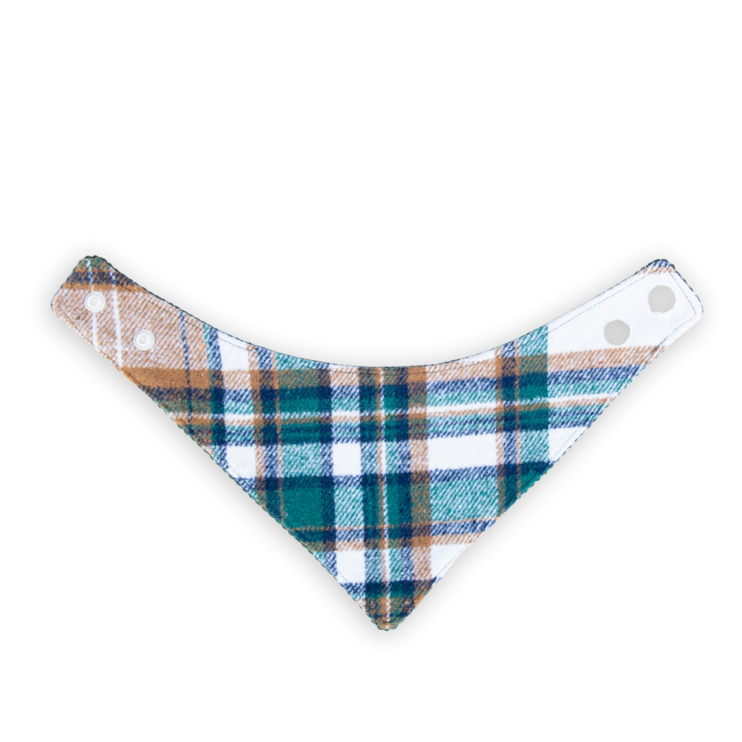 Plaid Winter Reversible Contoured Snap Pet Bandana