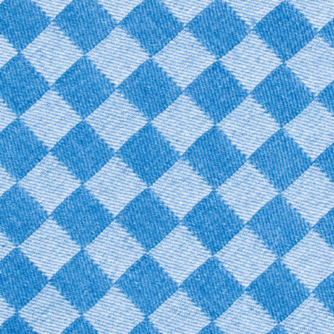 Checkered Denim Pet Bow Tie Style 2