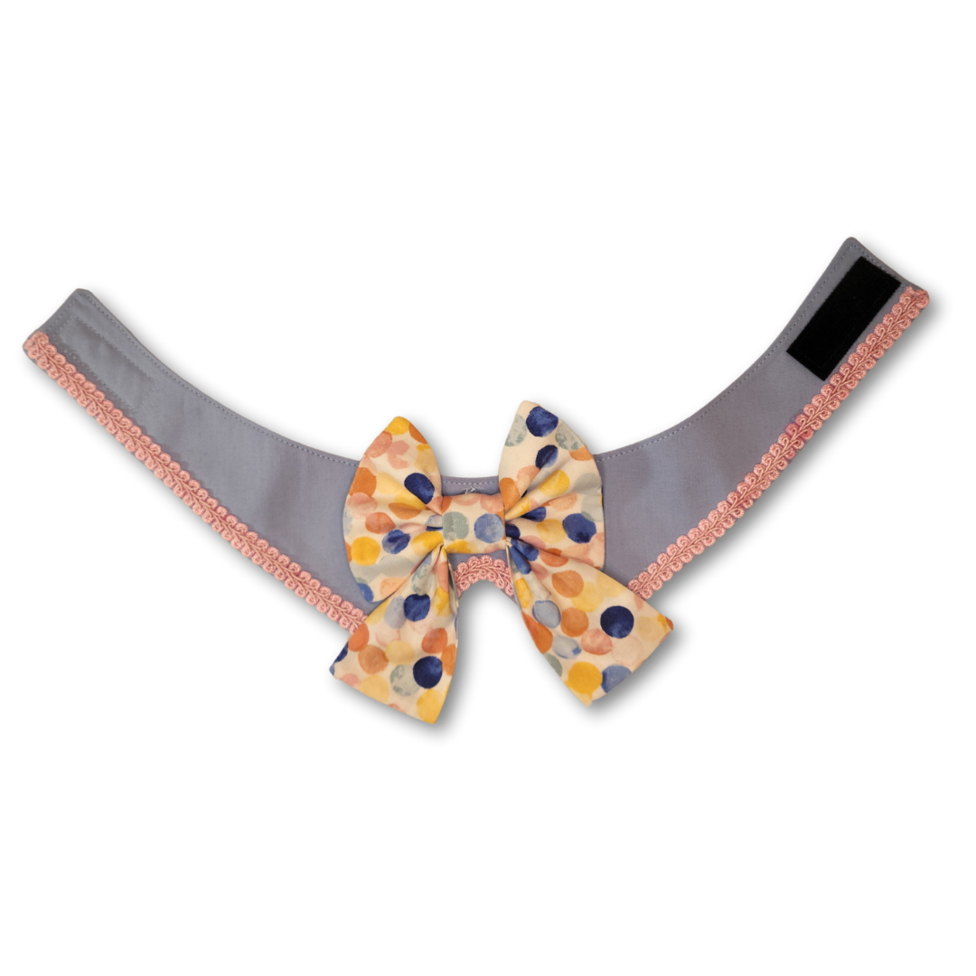 Shirt Collar with Sailor Bow Bandana - Pink and Blue