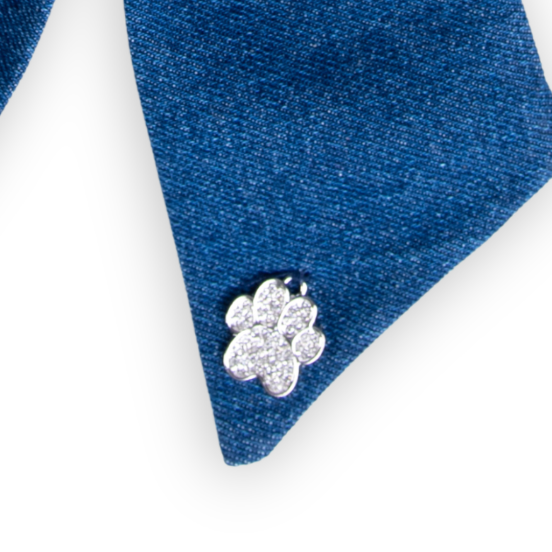 Dark Denim Pet Sailor Bow