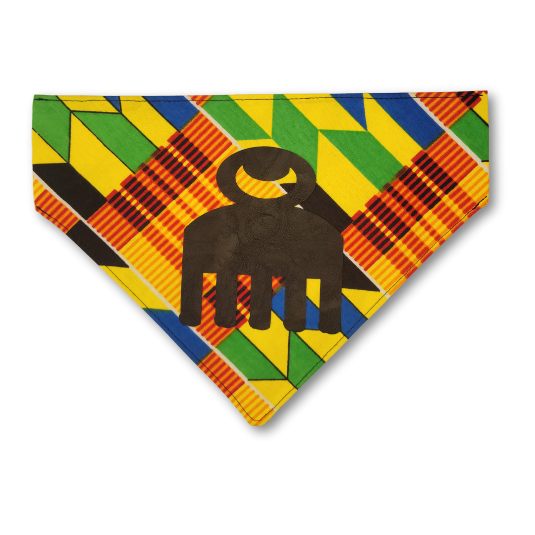 Leather Embellished Duafe Bright Pet Bandana