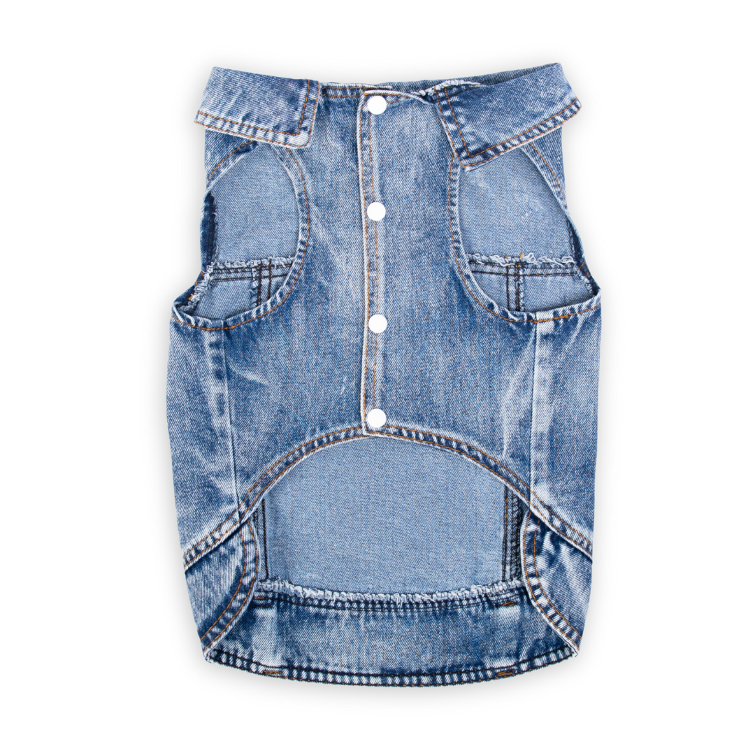 Cultured Canine - Embellished Denim Pet Jacket
