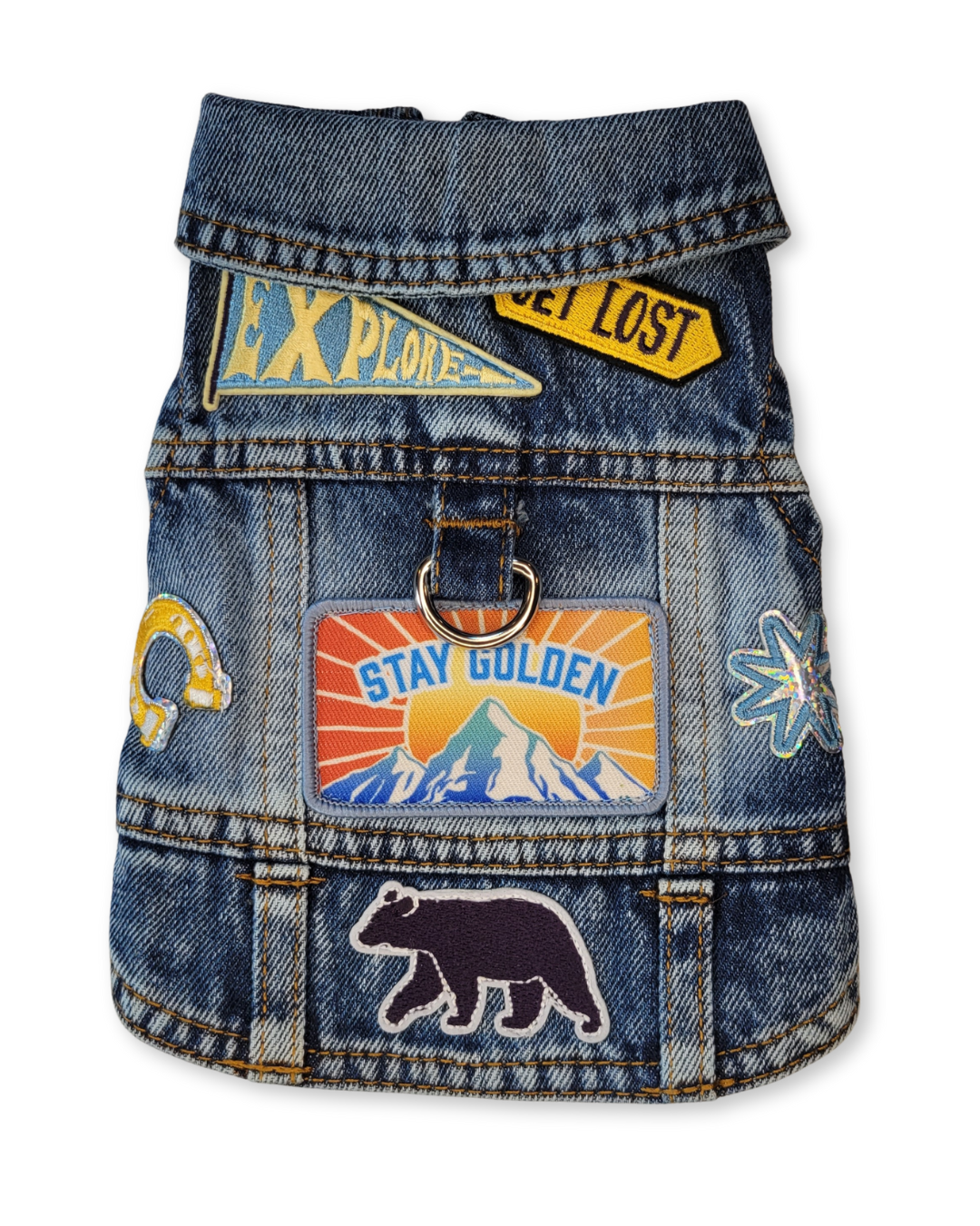 Wild Explorer - Embellished Denim Pet Jacket