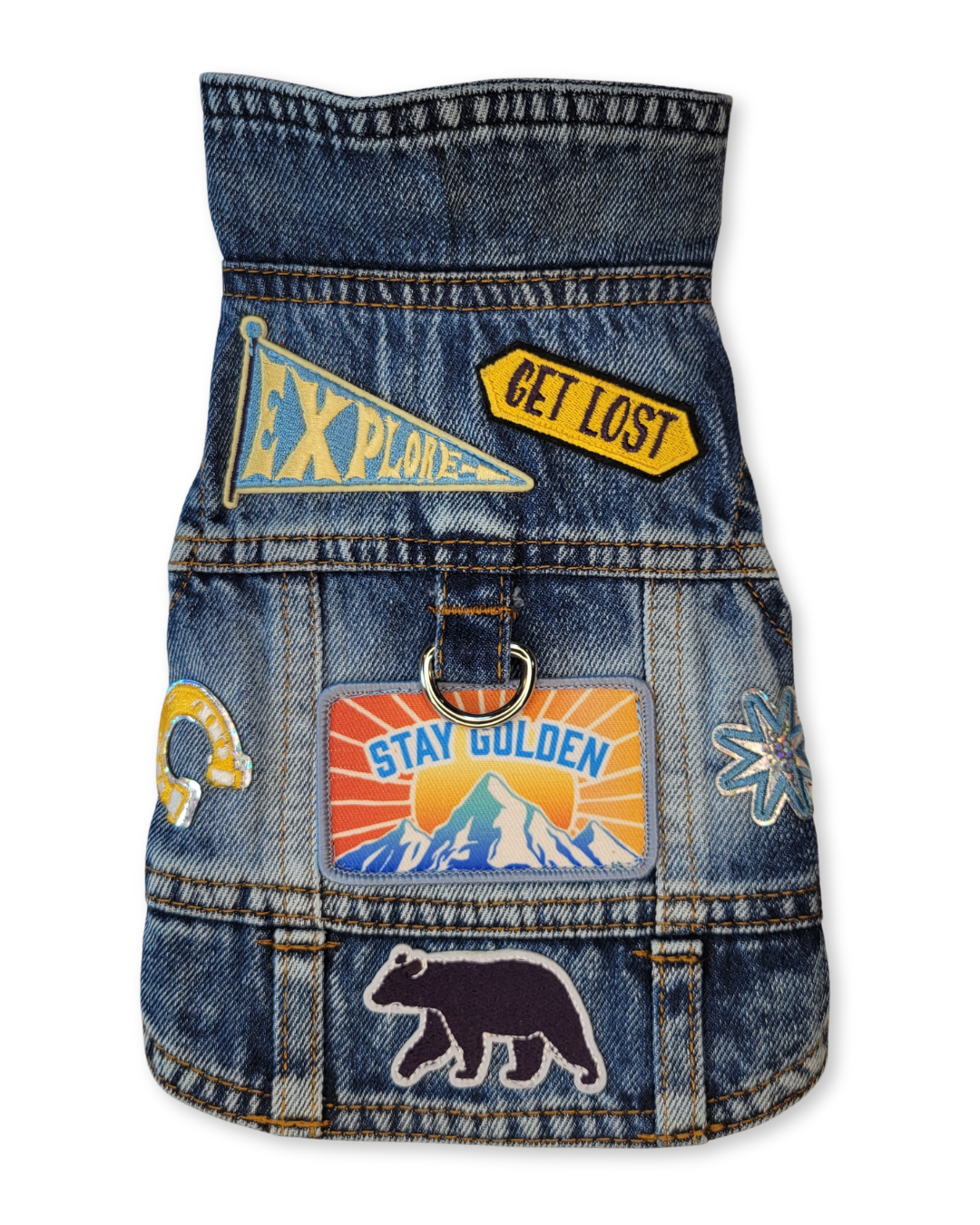 Wild Explorer - Embellished Denim Pet Jacket