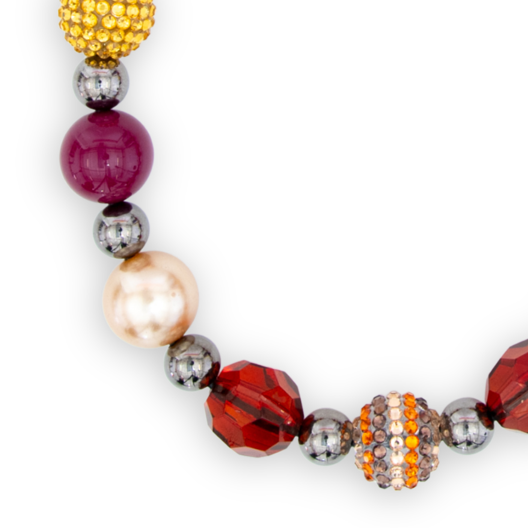 Burgundy Fall Decorative Pet Necklace