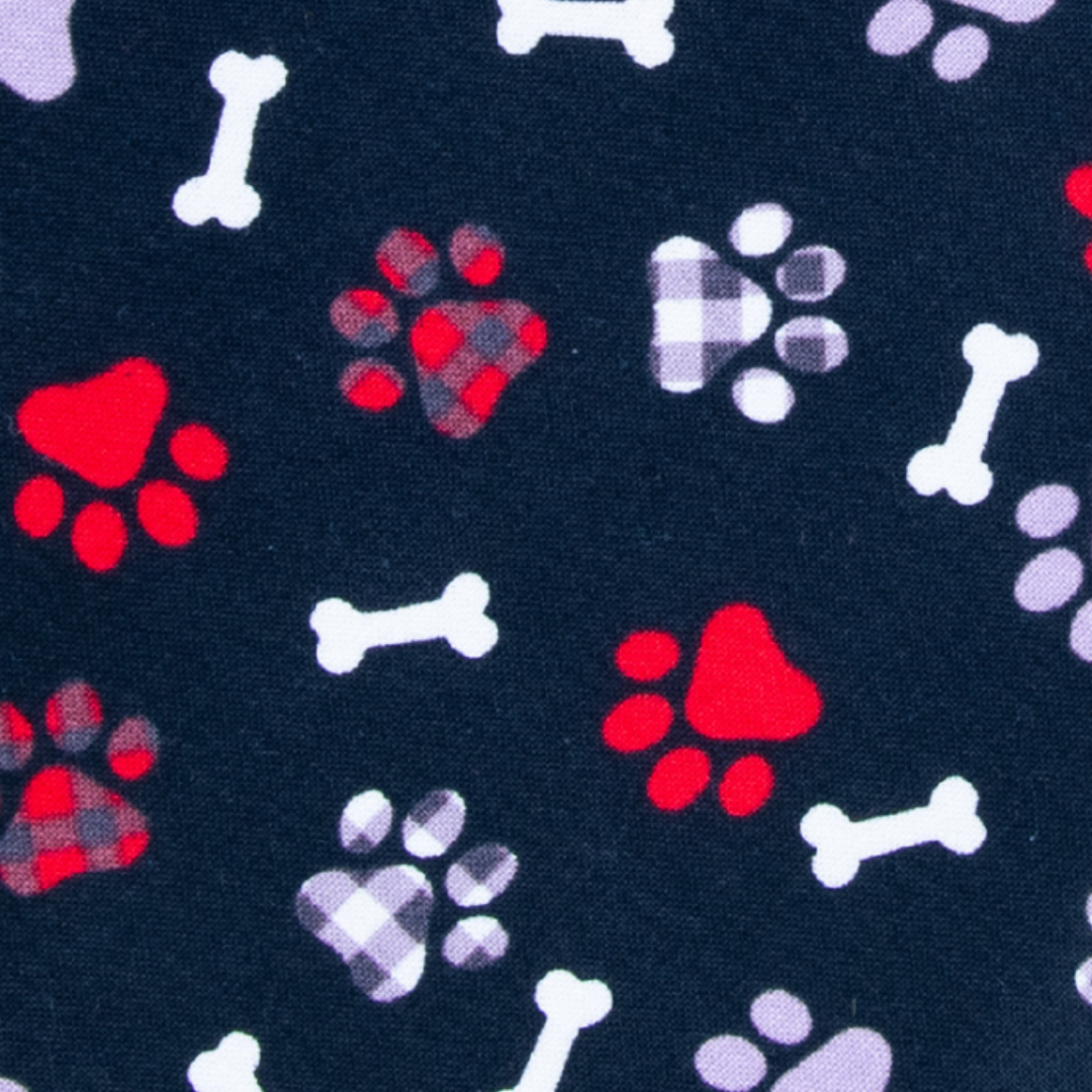 Footprint + Bones Pet Bandana
