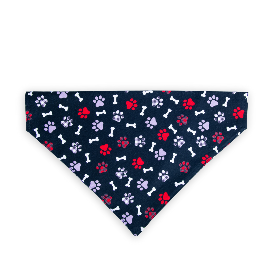Footprint + Bones Pet Bandana