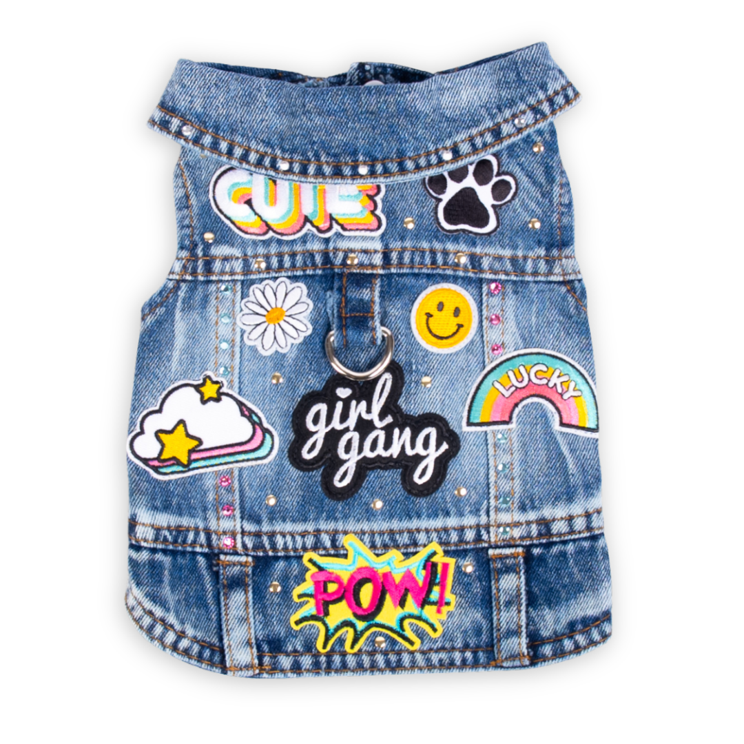 Girl Gang - Embellished CCP Denim Pet Jacket
