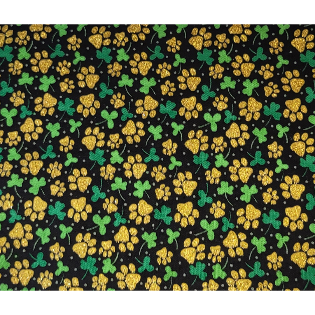 Gold Paw Clover Pet Bow Tie