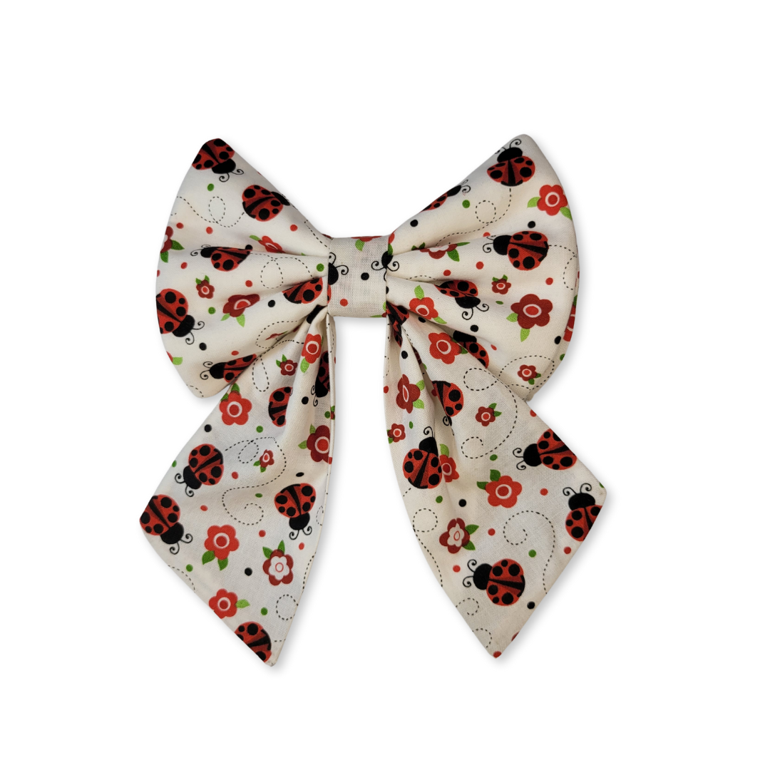 Lady Bug Pet Collar Sailor Bow