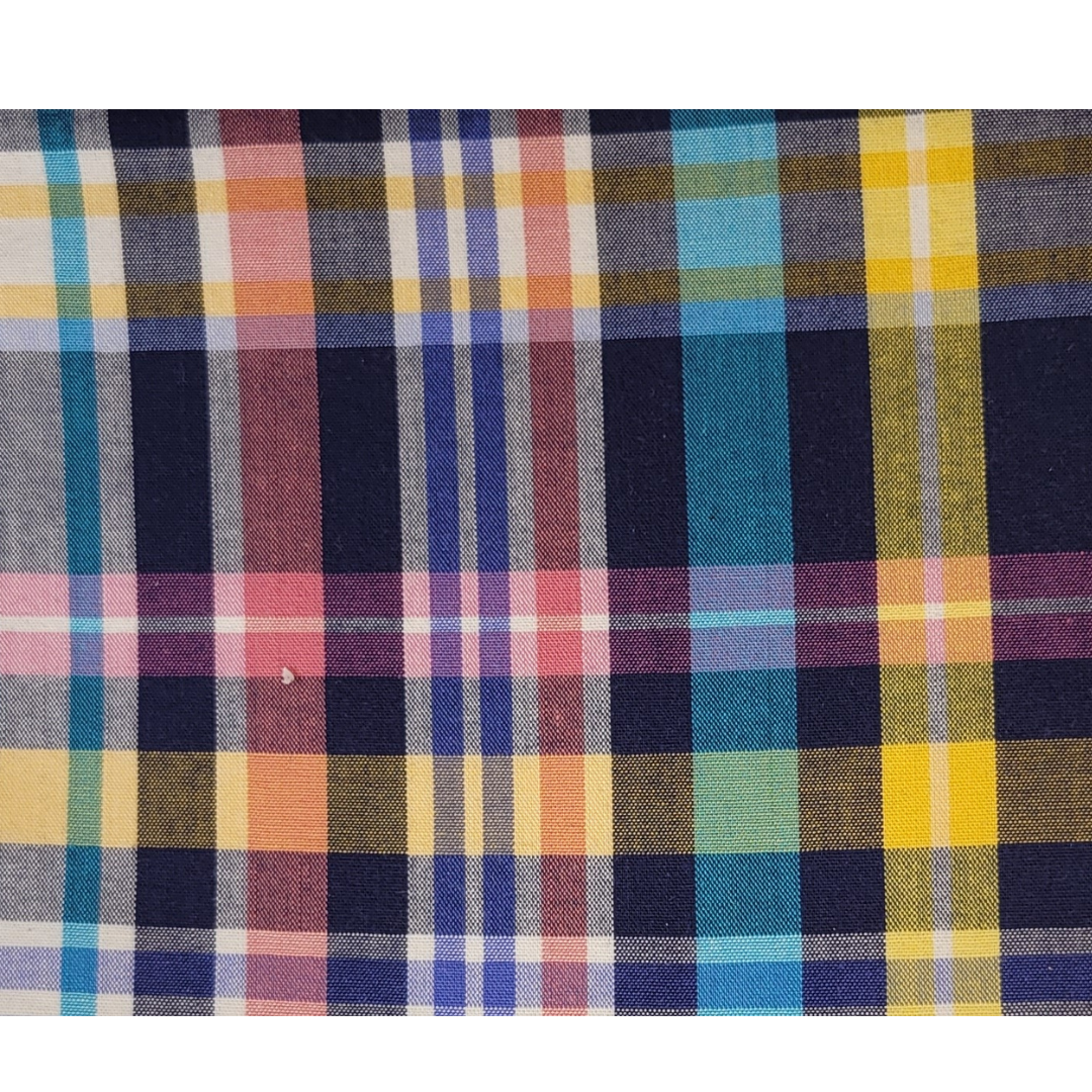 Madras Plaid Bright Pet Bow Tie