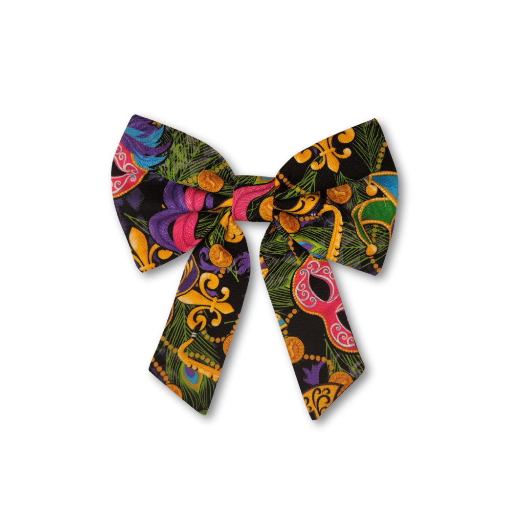 Mardi Gras Collar Bow