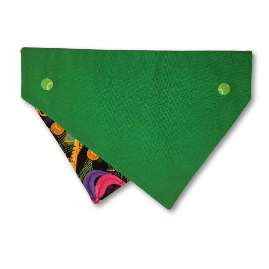 Mardi Gras Reversible Peekaboo Pet Bandana