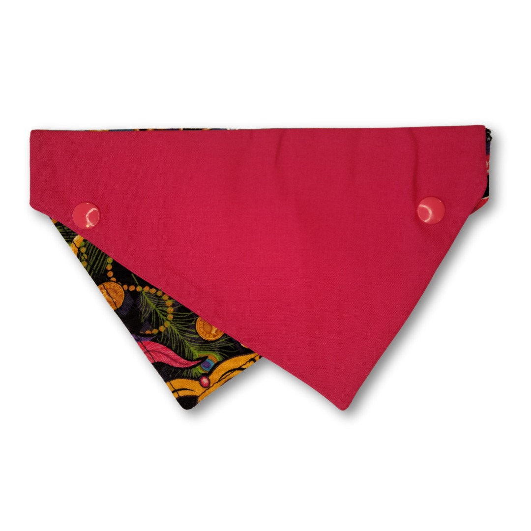 Mardi Gras Reversible Peekaboo Pet Bandana