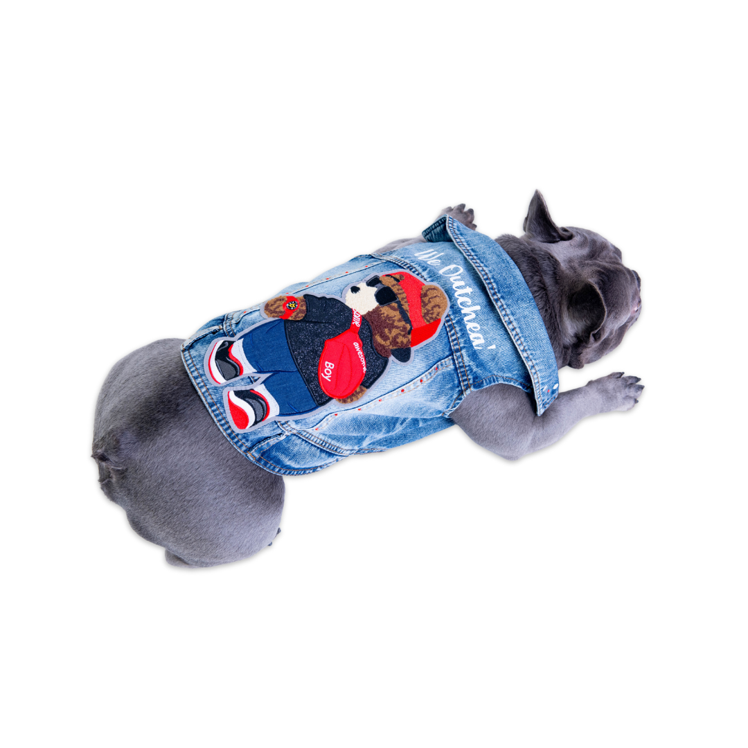 We Outchea - Embellished Denim Pet Jacket