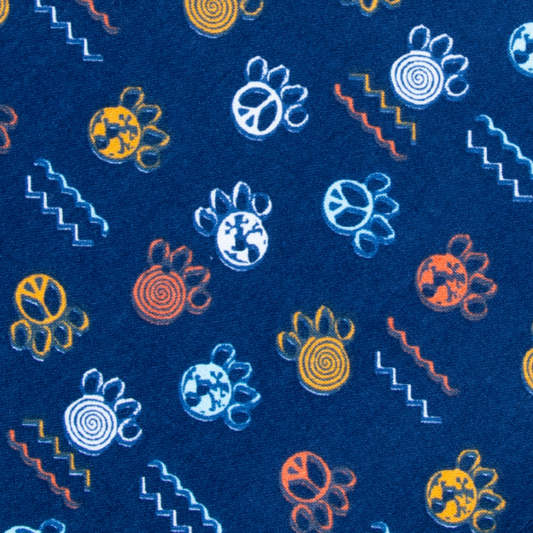 Pet Footprint Sailor Collar Bow