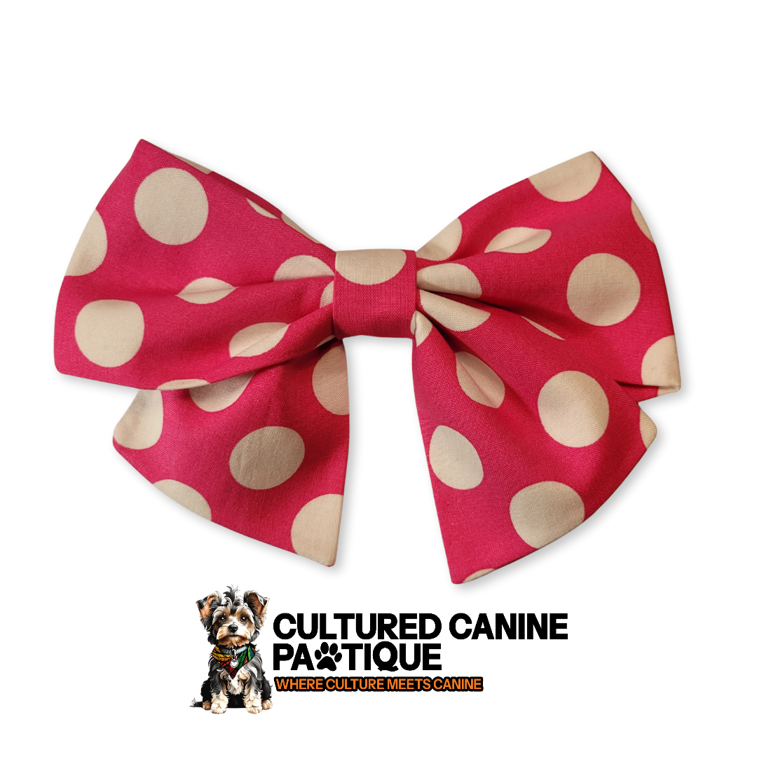 Custom Order - Pink Polka Bandana and Bow Tie