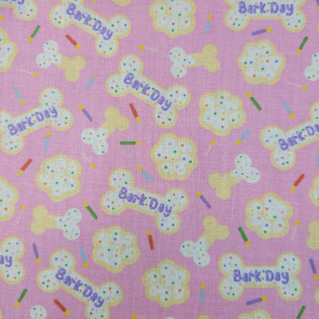 Pink Bark Day Scrunchie