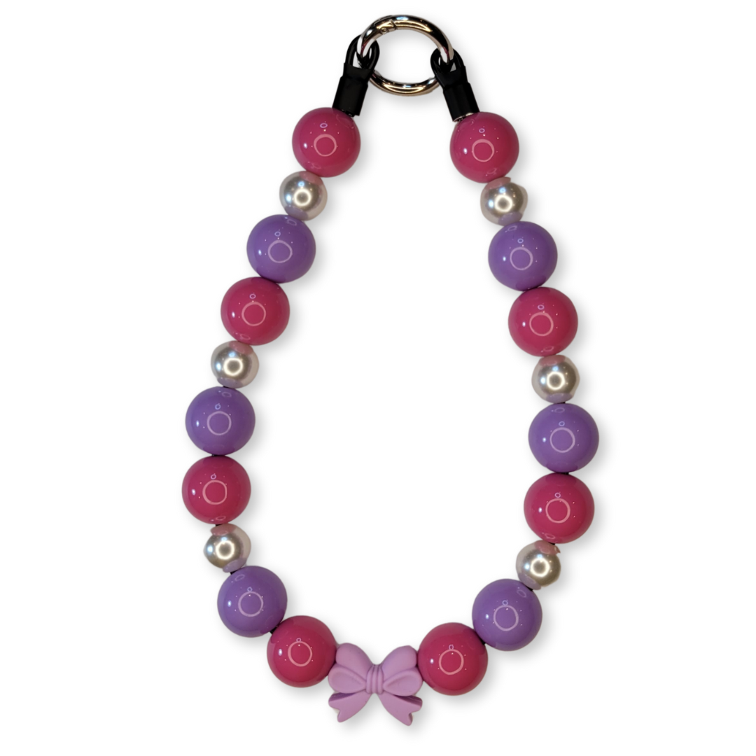Purple & Pearl Bow Decorative Pet Necklace