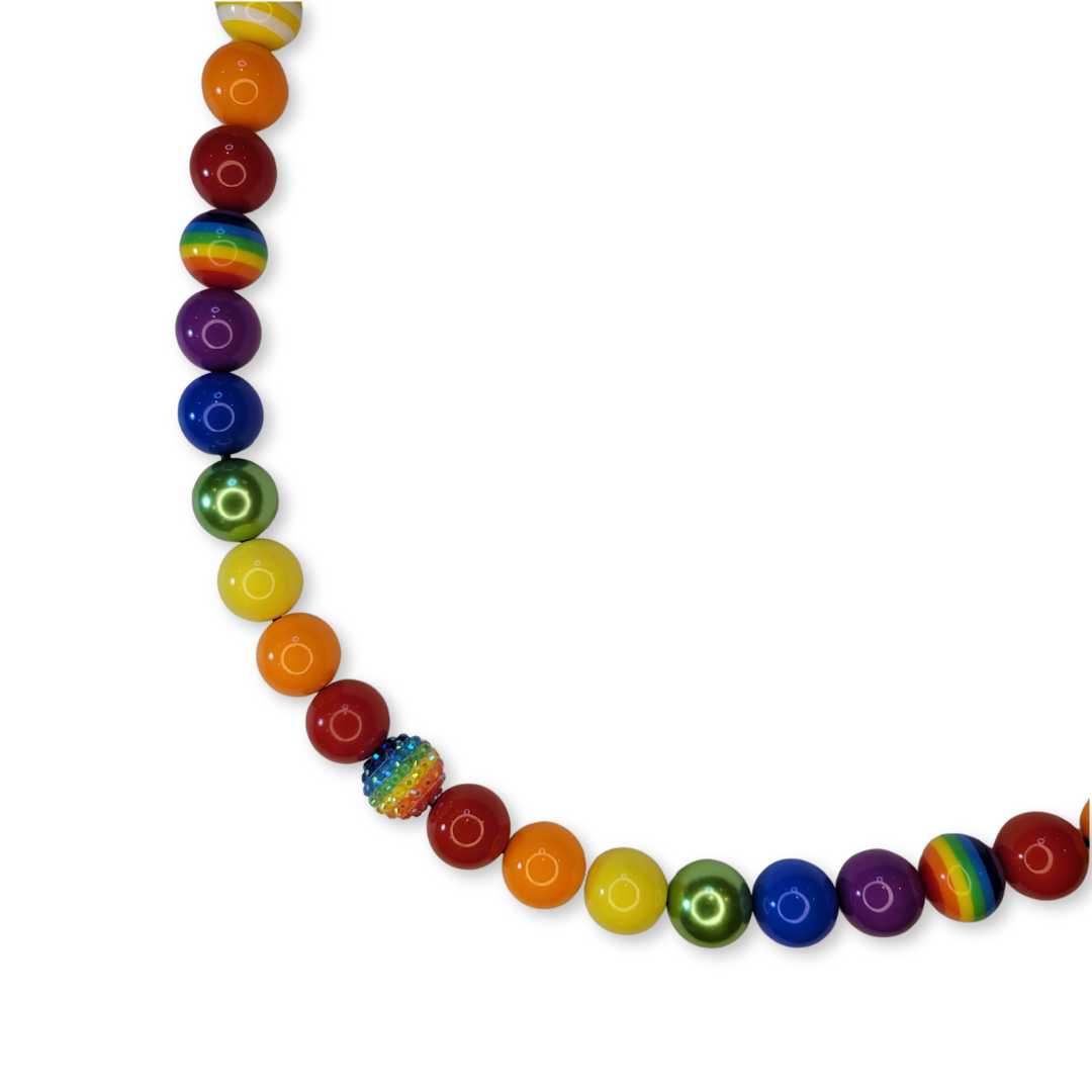 Rainbow Pride Decorative Pet Necklace
