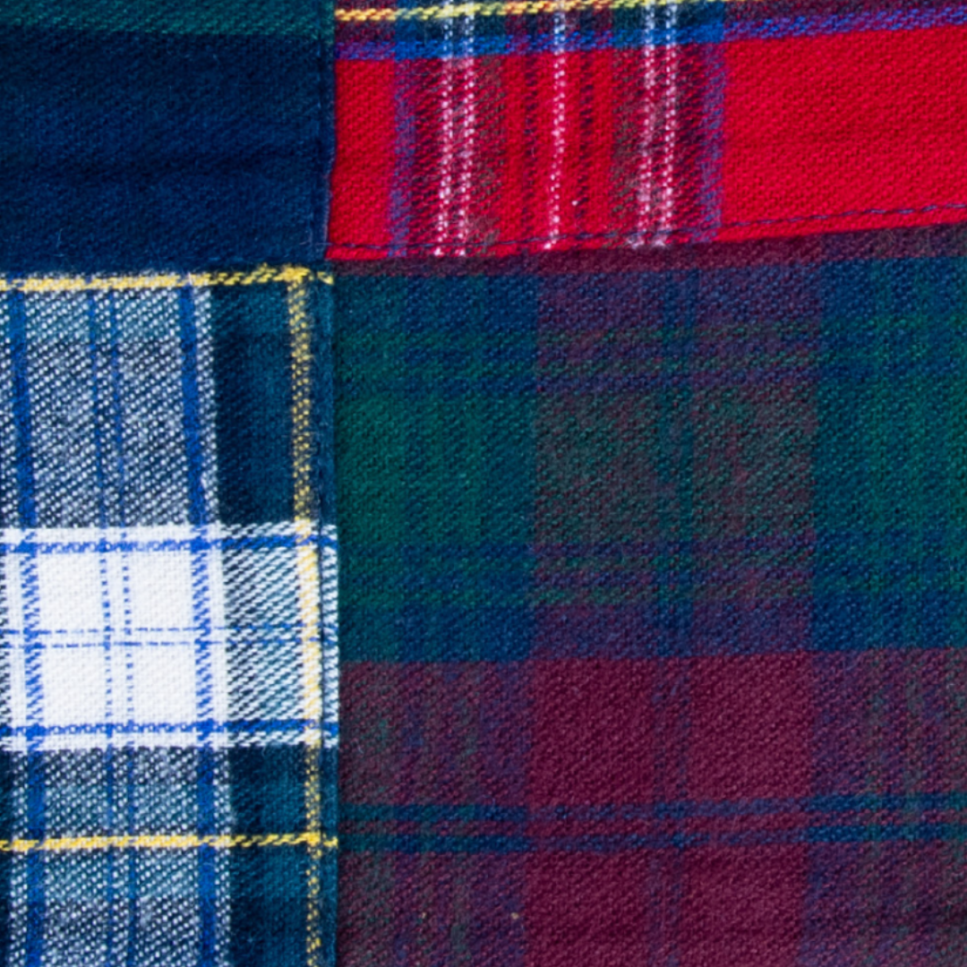 Red Plaid Flannel Fluffy Pet Hair Bow