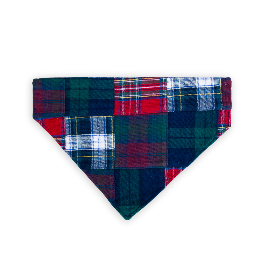 Red Plaid Reversible Pet Bandana