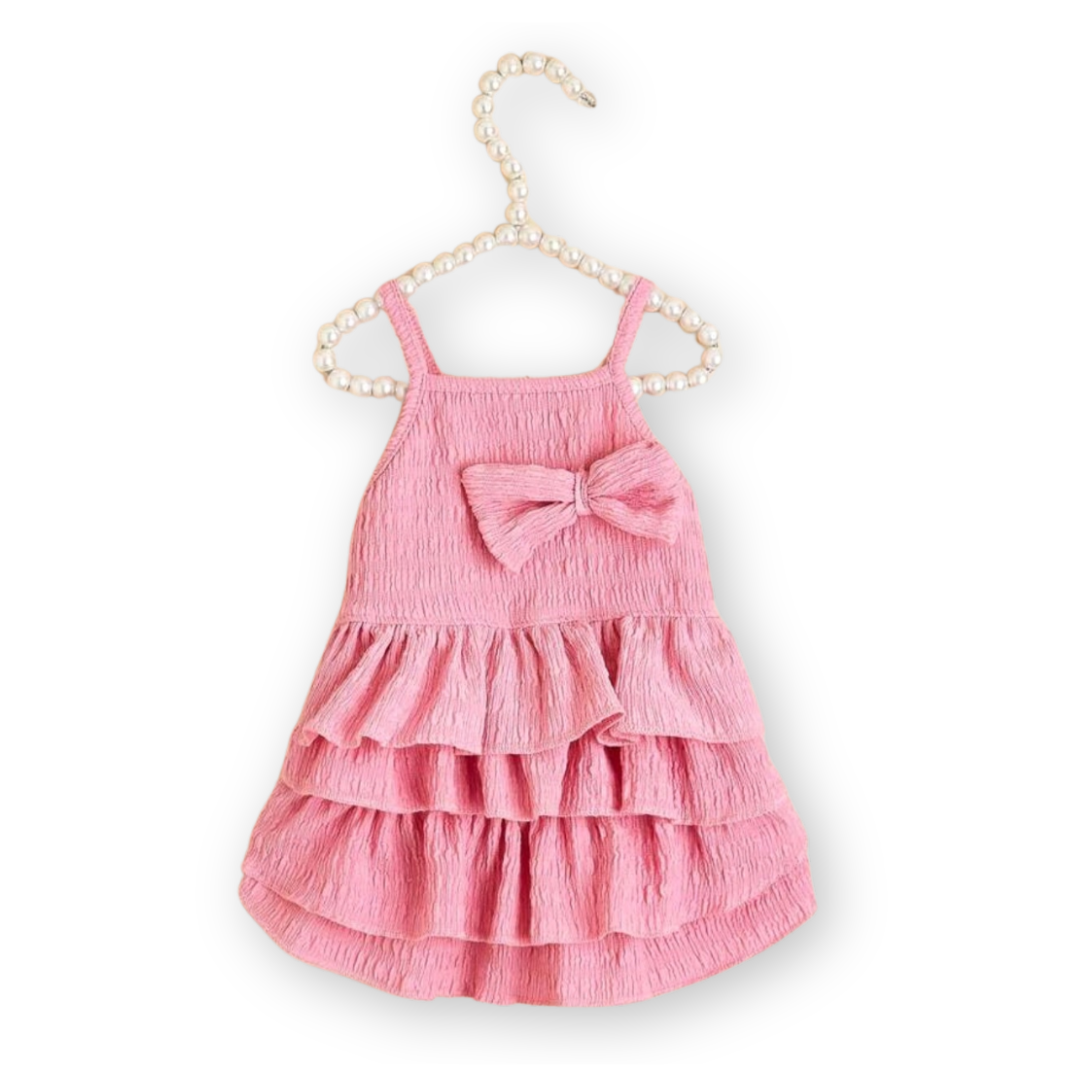 Ruffled Bow Tank Pet Dress