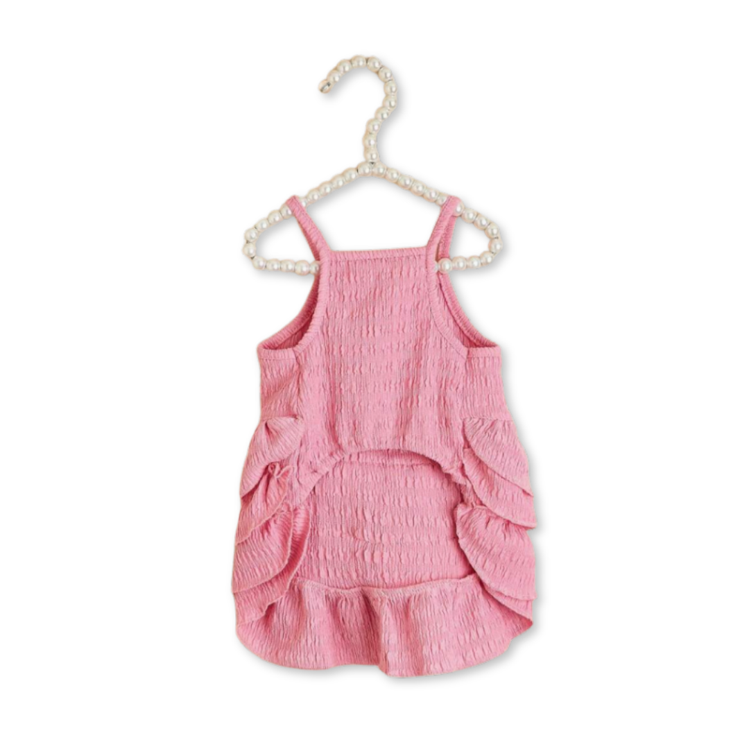 Ruffled Bow Tank Pet Dress