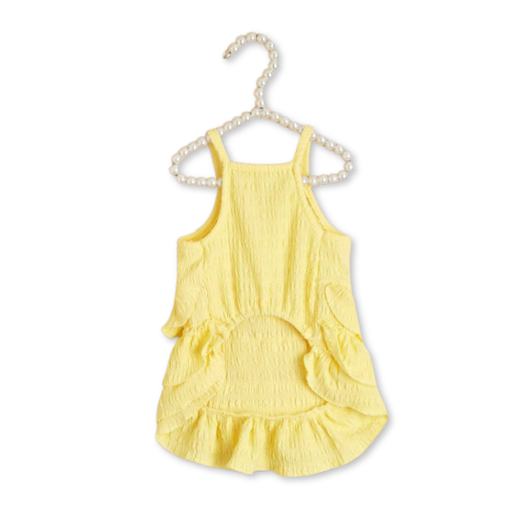 Ruffled Bow Tank Pet Dress