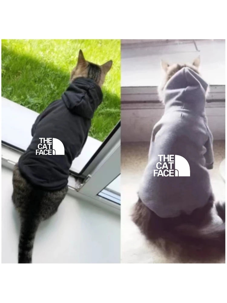 Fashionable Cat & Puppy Hoodies with Letter Print for Autumn & Winter