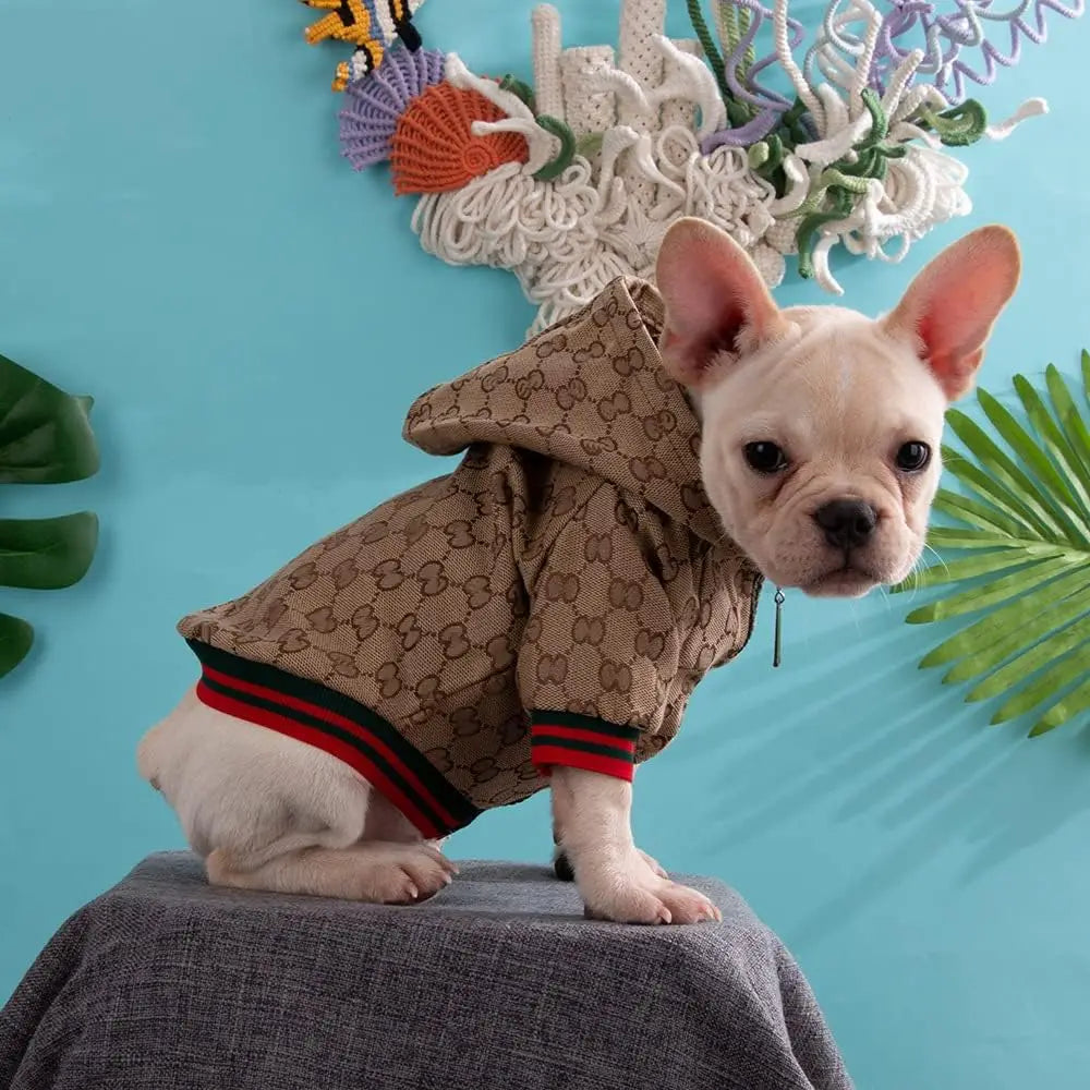 SULEGR Luxury Dog Hoodie: Classic Winter Jacket with Zipper for Easy Wear
