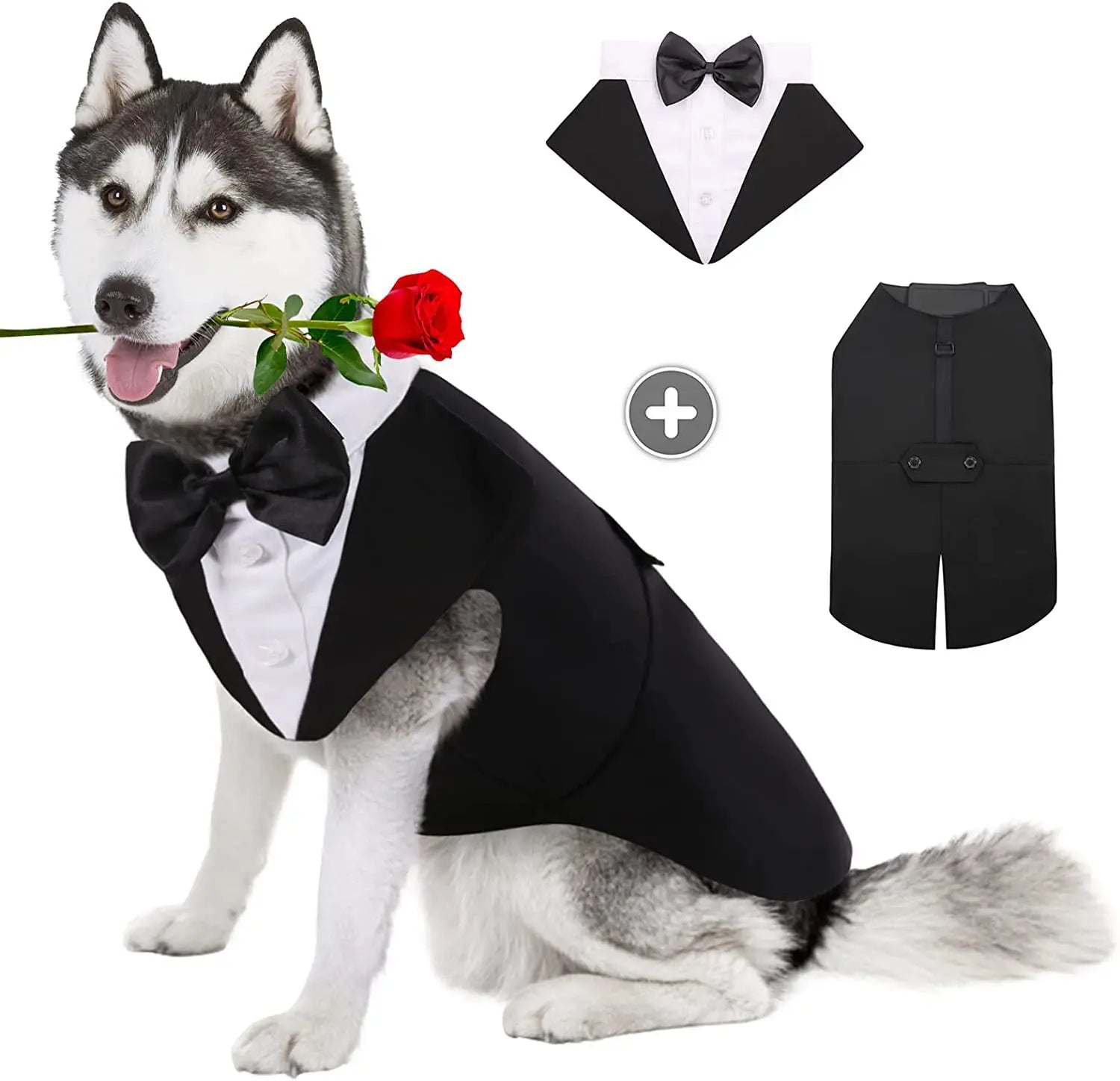 Dog Tuxedo - Formal Suit with Bow Tie for All Sizes