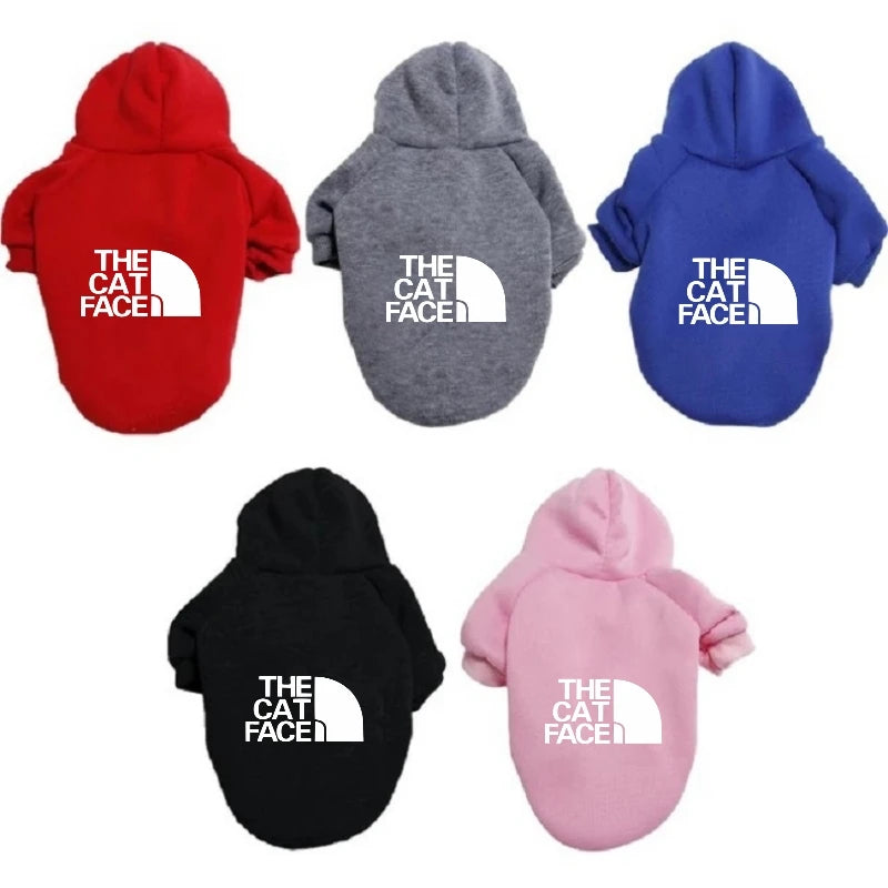 Fashionable Cat & Puppy Hoodies with Letter Print for Autumn & Winter