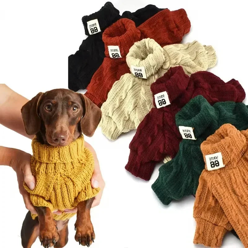 Dog Turtleneck Sweater for Small Dogs