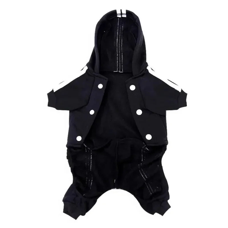 Adidog Dog Jumpsuit Hoodie for Yorkies & French Bulldogs