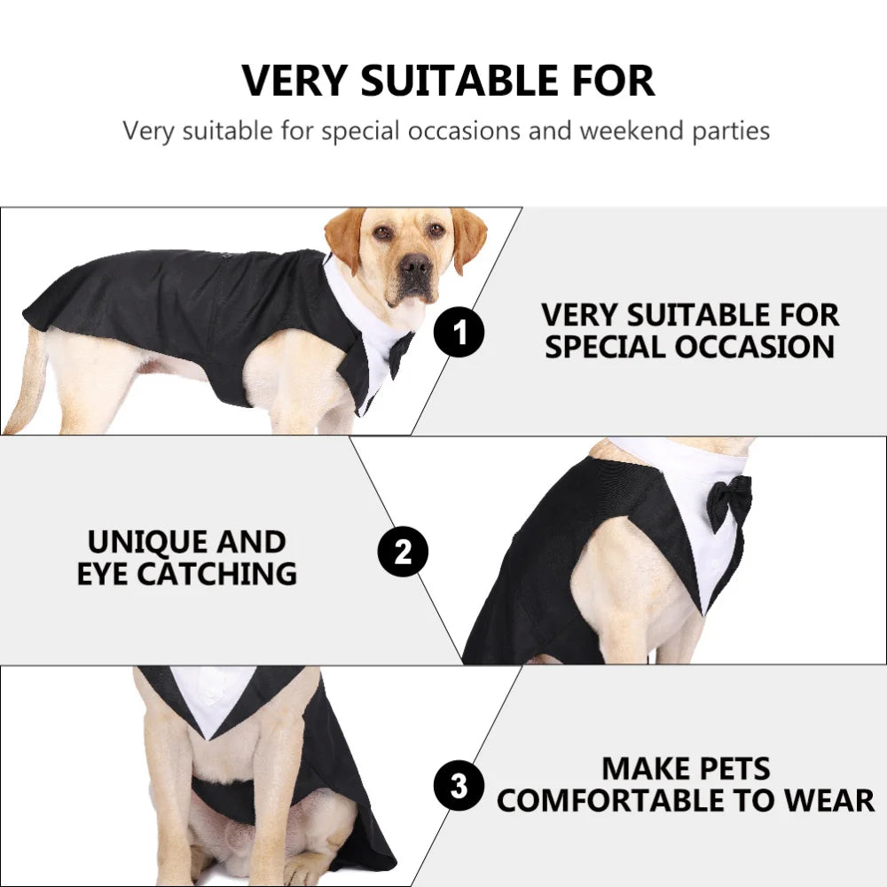 Dog Tuxedo - Formal Suit with Bow Tie for All Sizes