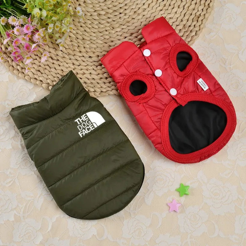 Double-Sided Winter Dog Coat for Small to Medium Breeds