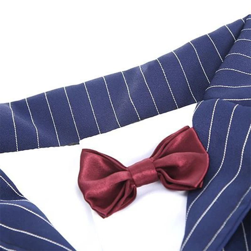 Striped Tuxedo Jacket for Large Dogs