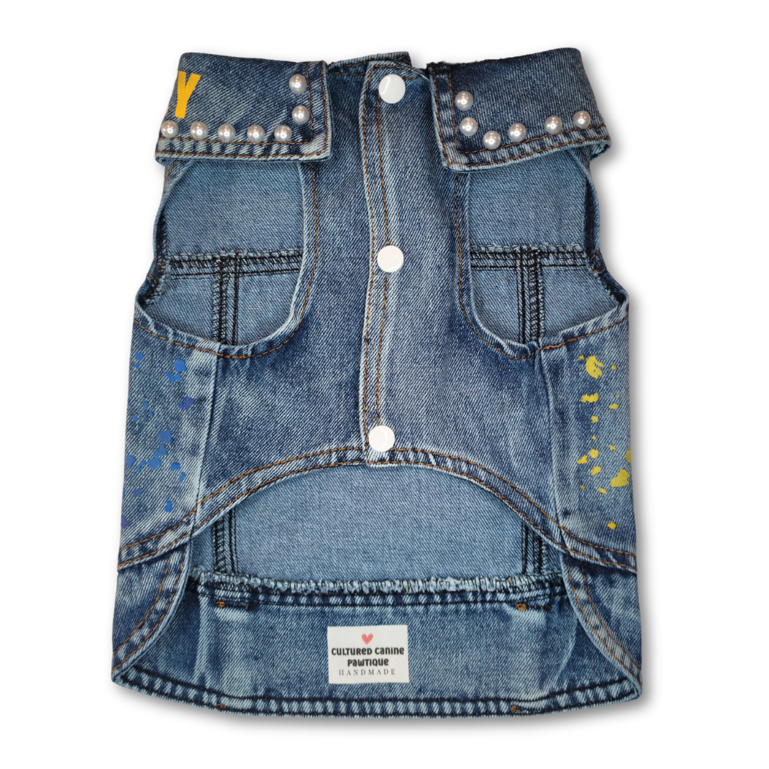 Bling SGRHO Inspired - Embellished Denim Pet Jacket