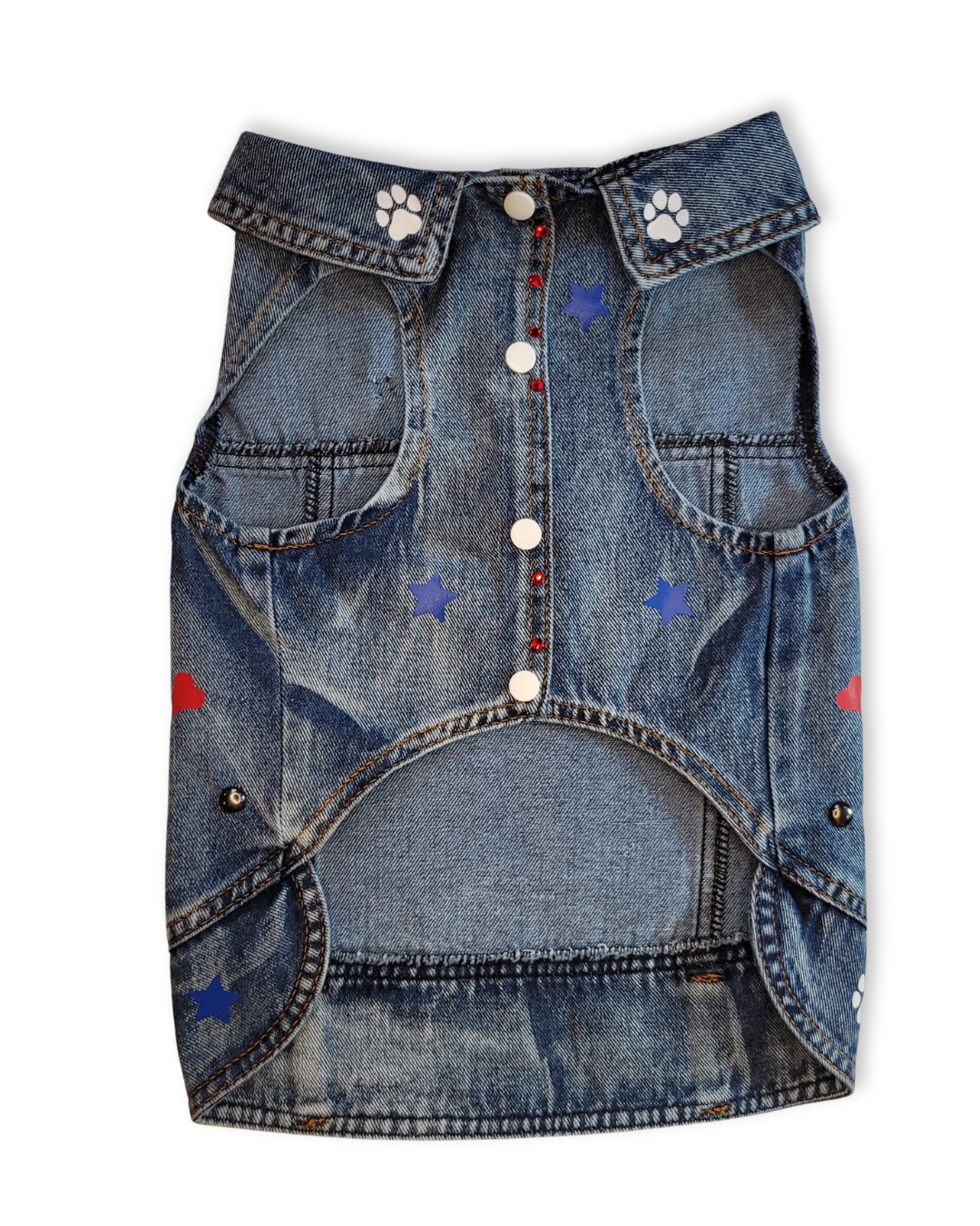 Say Drake - Embellished Denim Pet Jacket